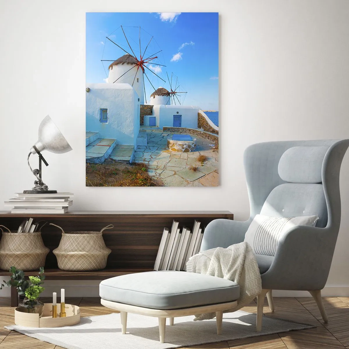 Tablou pe sticlă - Vânt albastru dinspre mare - 50x70 cm