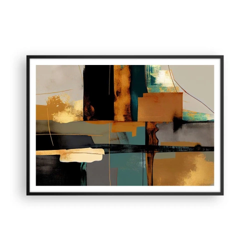 Poster în ramă neagră - Abstracția - lumină și umbră - 100x70 cm