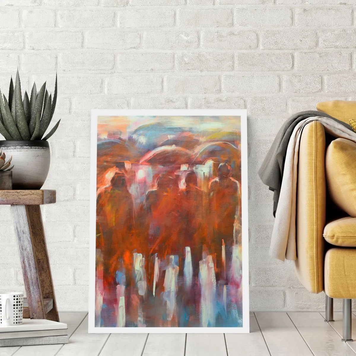 Poster - Egali în ploaie și ceață - 50x70 cm