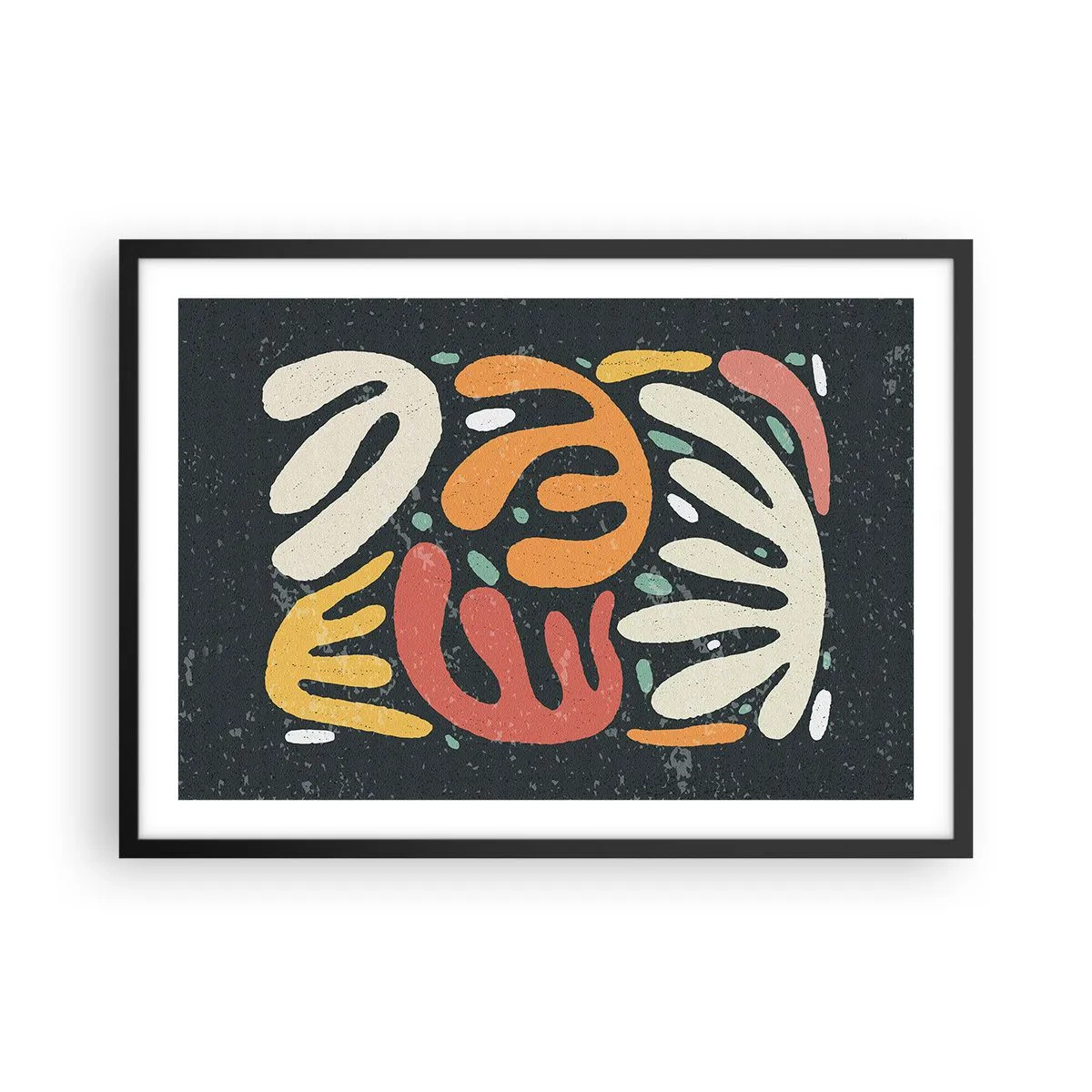 Poster în ramă neagră - Compoziție - te-am prins - 70x50 cm