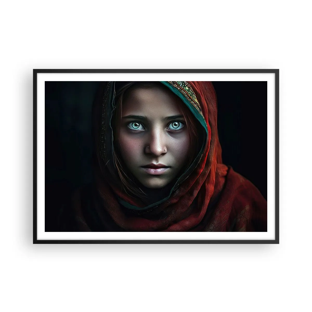 Poster în ramă neagră - Prințesa orientală - 100x70 cm