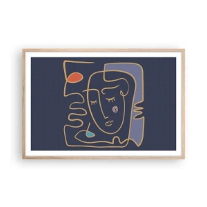 Poster în ramă de stejar deschis - În reverie - 91x61 cm