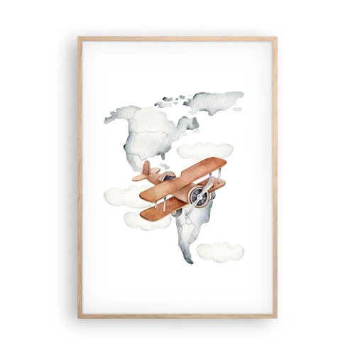 Poster în ramă de stejar deschis - În spirit de pionierat - 70x100 cm