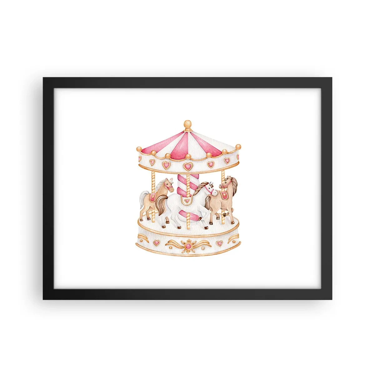 Poster în ramă neagră - Lumea dulce a copilăriei - 40x30 cm