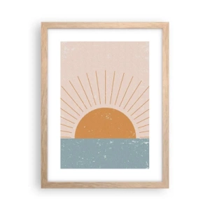 Poster în ramă de stejar deschis - Un miracol zilnic - 30x40 cm