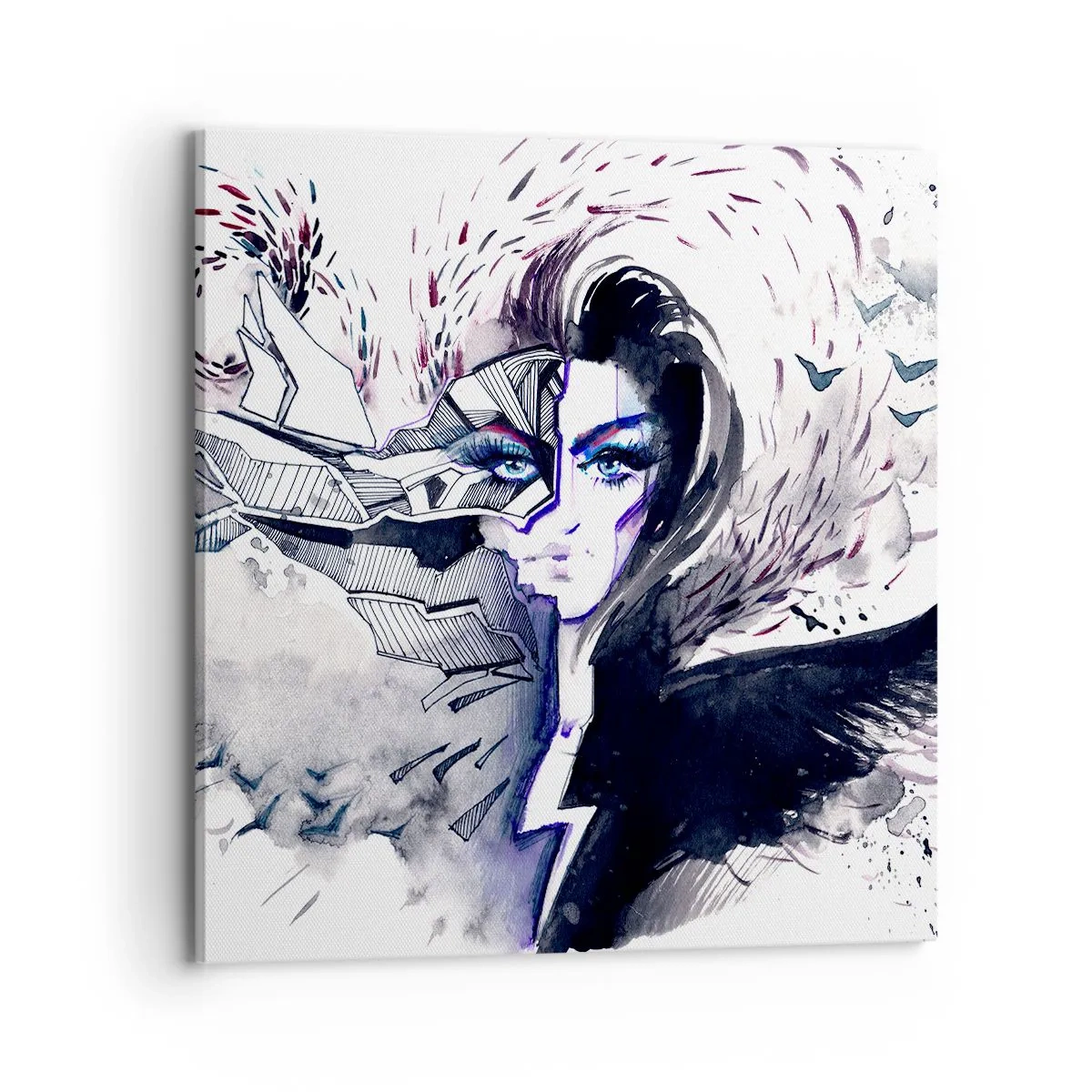 Tablou pe pânză - Demonică și frumoasă - 70x70 cm