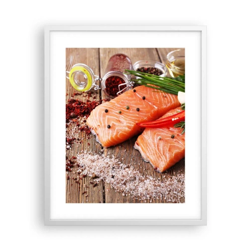 Poster în ramă albă - O aventură norvegiană în bucătărie - 40x50 cm