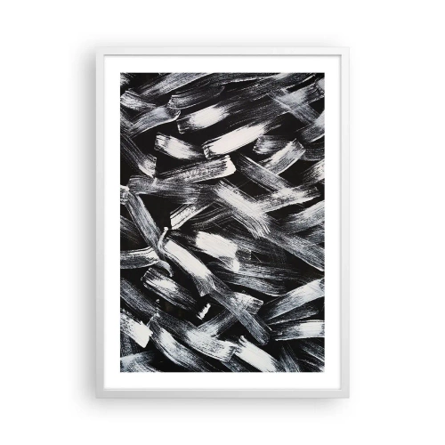 Poster în ramă albă - Abstracție în spirit industrial - 50x70 cm