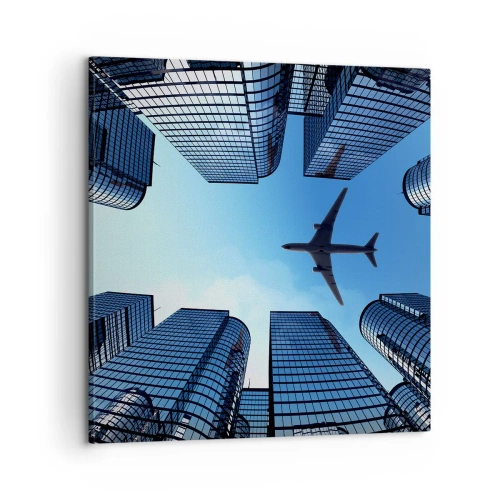 Tablou pe pânză - Vedere de pe ravenă de sticlă - 60x60 cm