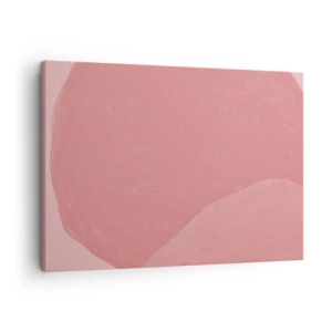 Tablou pe pânză Canvas - Abstracție delicată în nuanțe de roz, forme organice și minimalism - 70x50cm - Compoziție organică în roz - Decorațiune modernă pentru perete pentru living și dormitor ARTTOR
