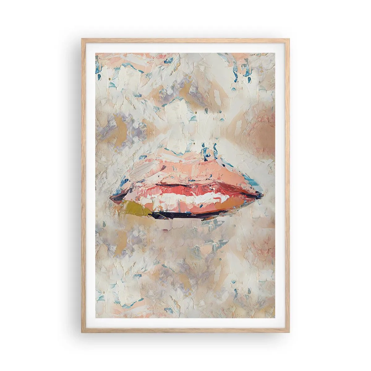 Poster în ramă de stejar deschis - Trezește simțurile - 70x100 cm