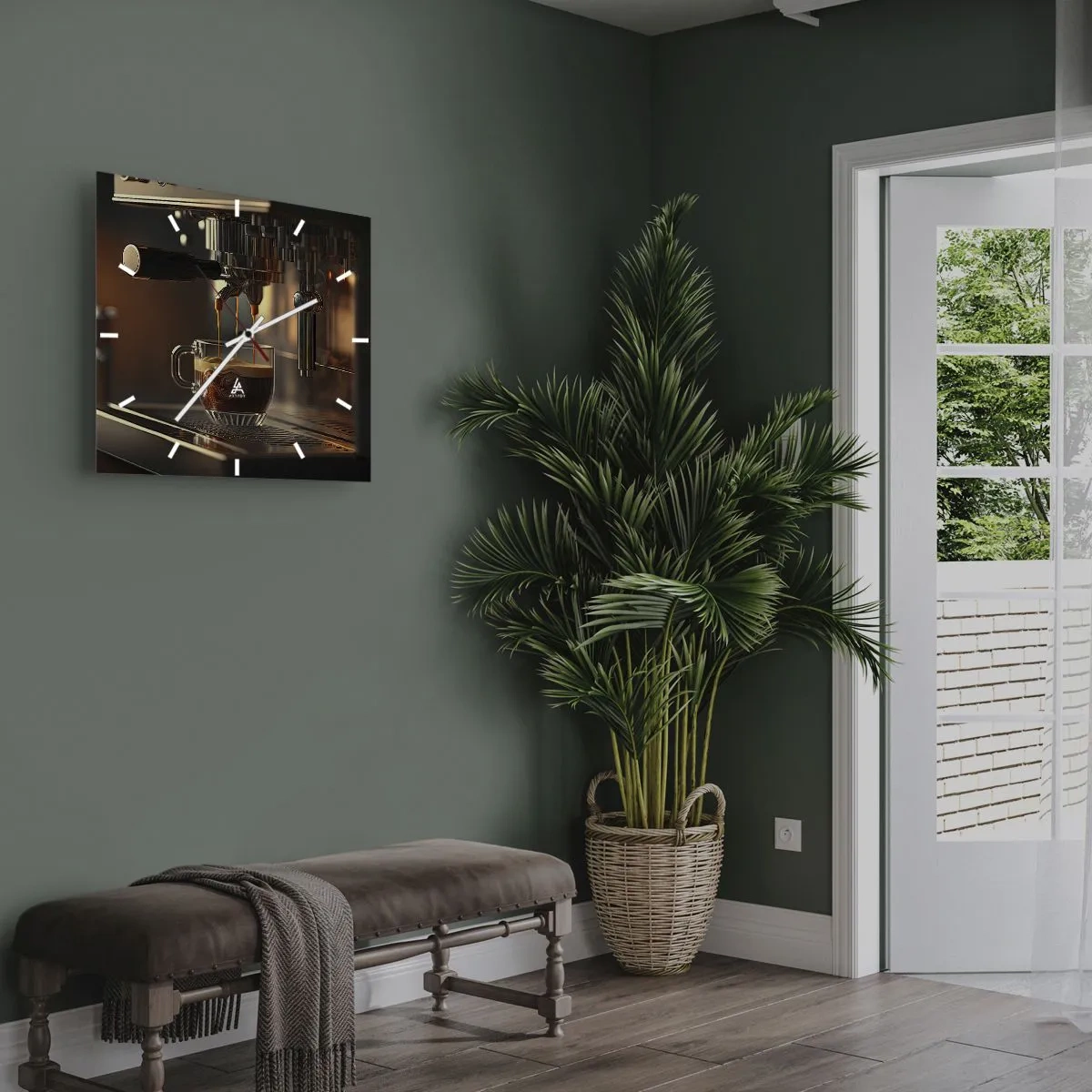 Ceas de perete - Ceas pe sticlă - Băutură senzuală - 40x40 cm