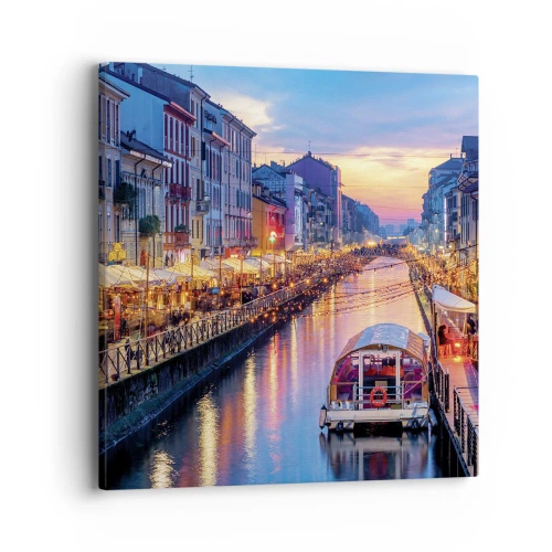 Tablou pe pânză - O seară de lumină și distracție - 40x40 cm