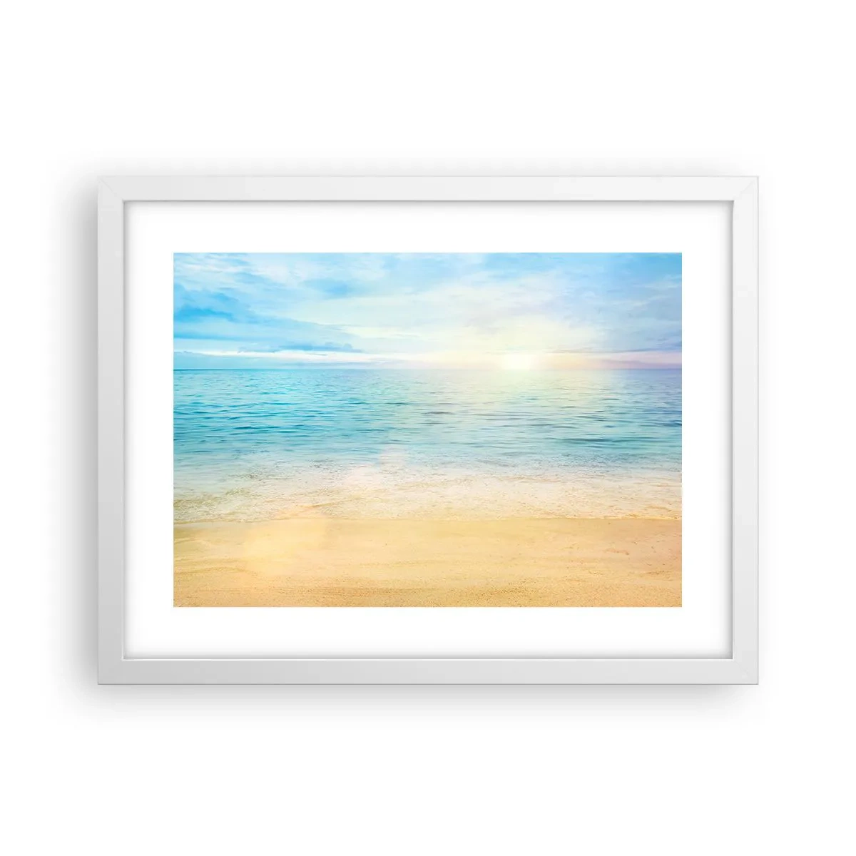 Poster în ramă albă - Marele albastru - 40x30 cm