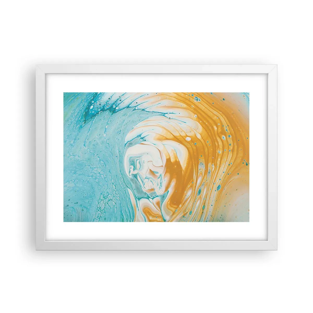 Poster în ramă albă - Vârtej de pastel - 40x30 cm