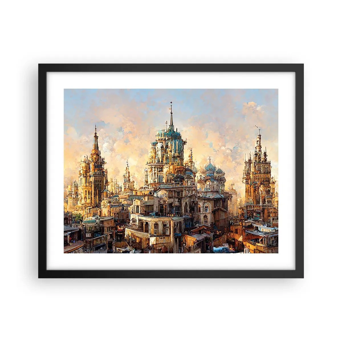 Poster în ramă neagră - Orașul tuturor orașelor - 50x40 cm