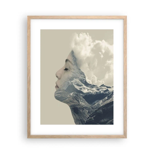 Poster în ramă de stejar deschis - Frumusețea elementelor - 40x50 cm