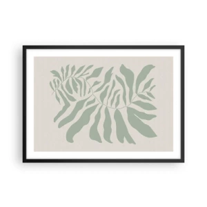 Poster în ramă neagră - Ramura de smarald - 70x50 cm
