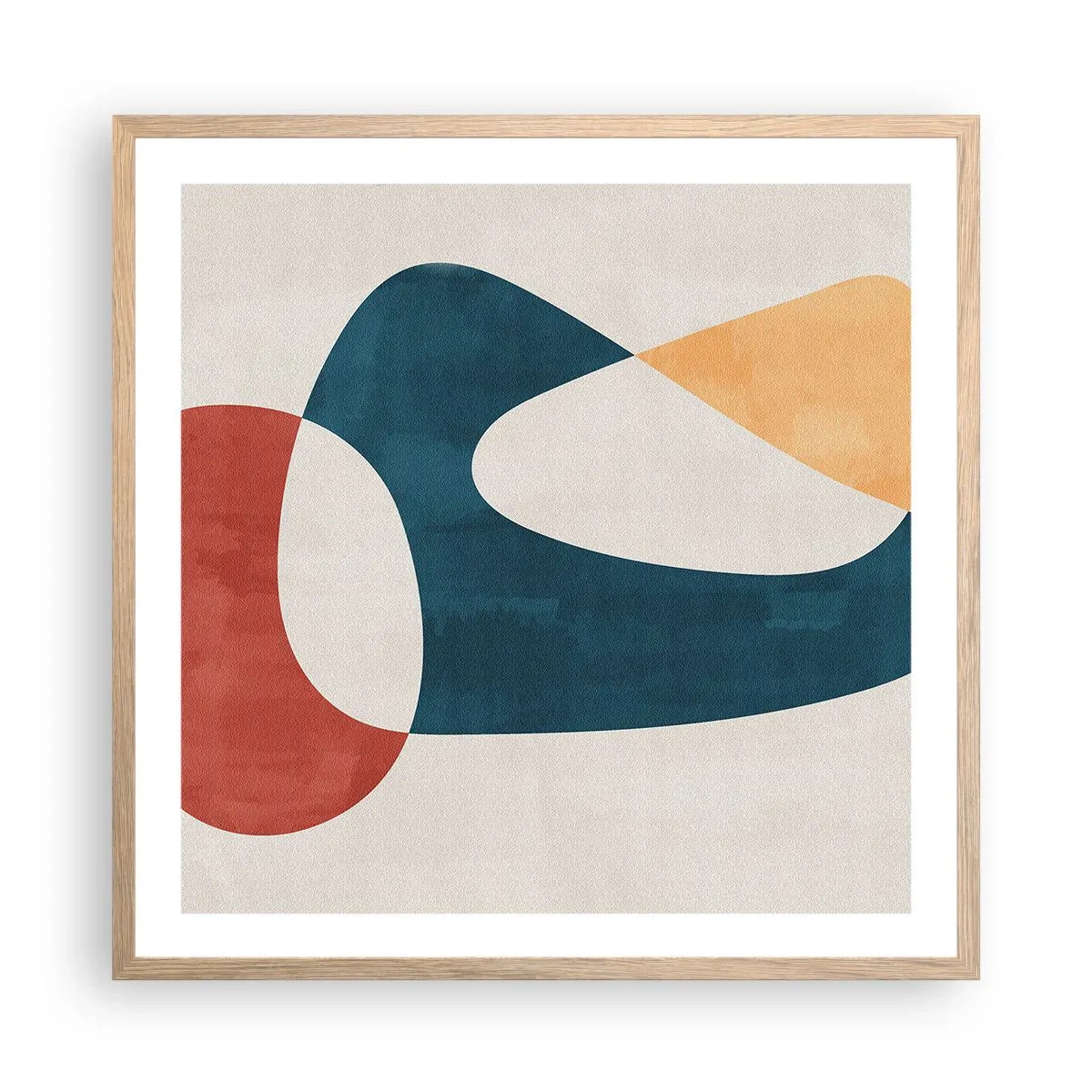 Poster în ramă de stejar deschis - Influențe și metamorfoze - 60x60 cm