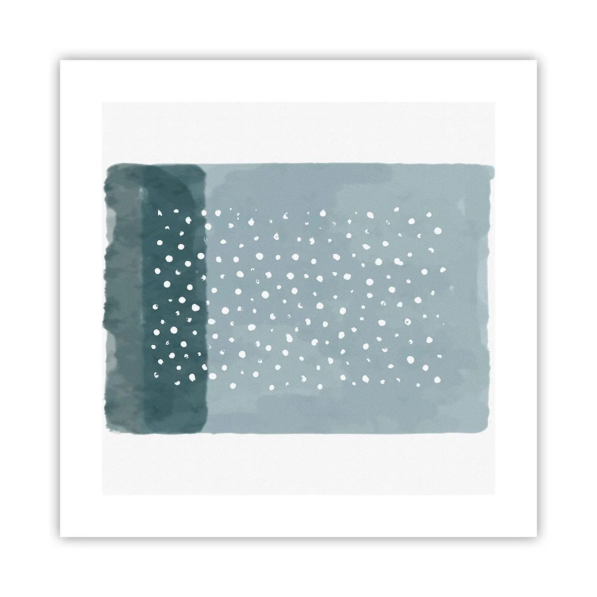 Poster - Crescute pe albastru - 40x40 cm