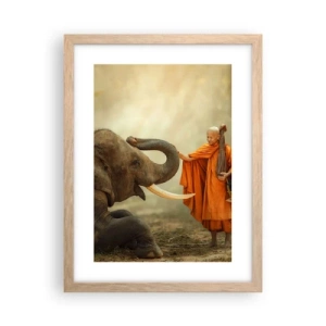 Poster în ramă de stejar deschis - Întâlnire în călătorie - 30x40 cm