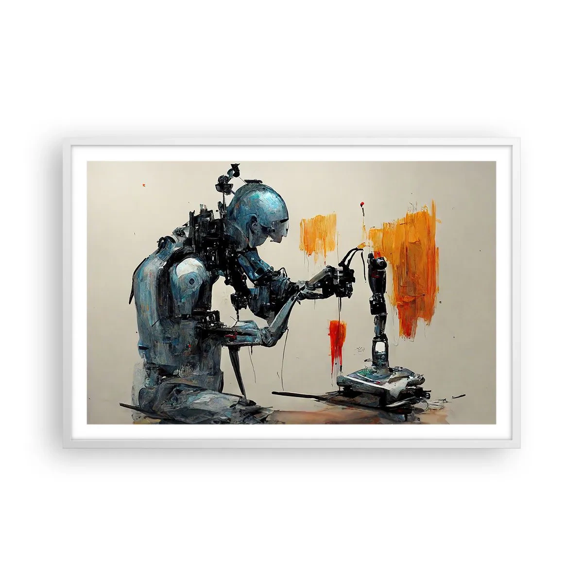 Poster în ramă albă - Vine ziua de mâine..... - 91x61 cm