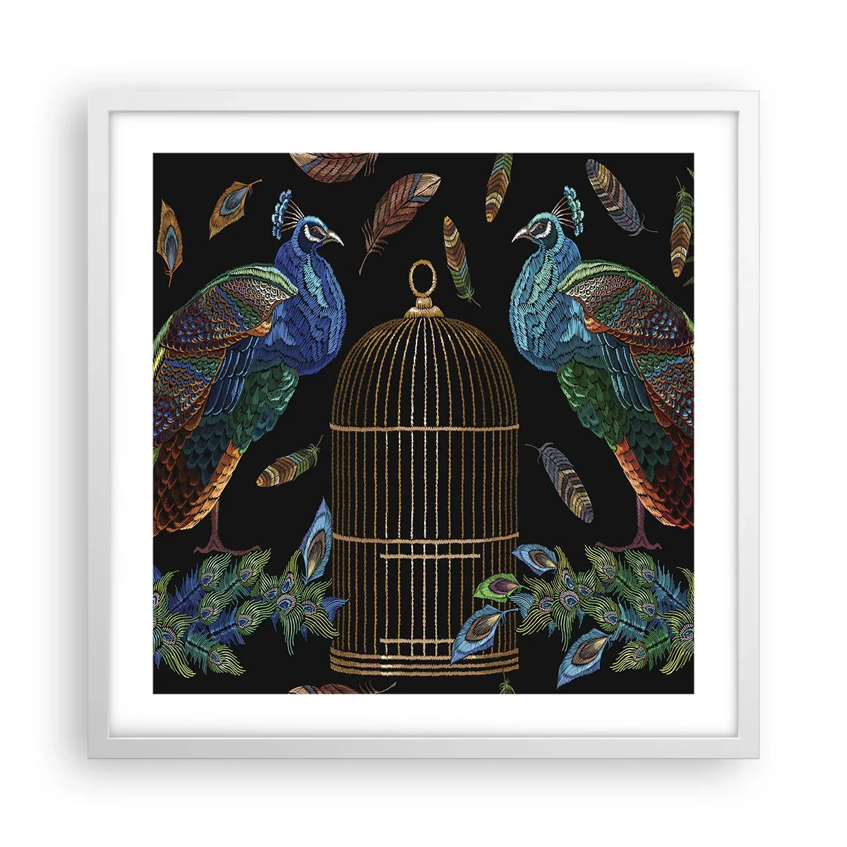 Poster în ramă albă - În veșmânt regal - 50x50 cm