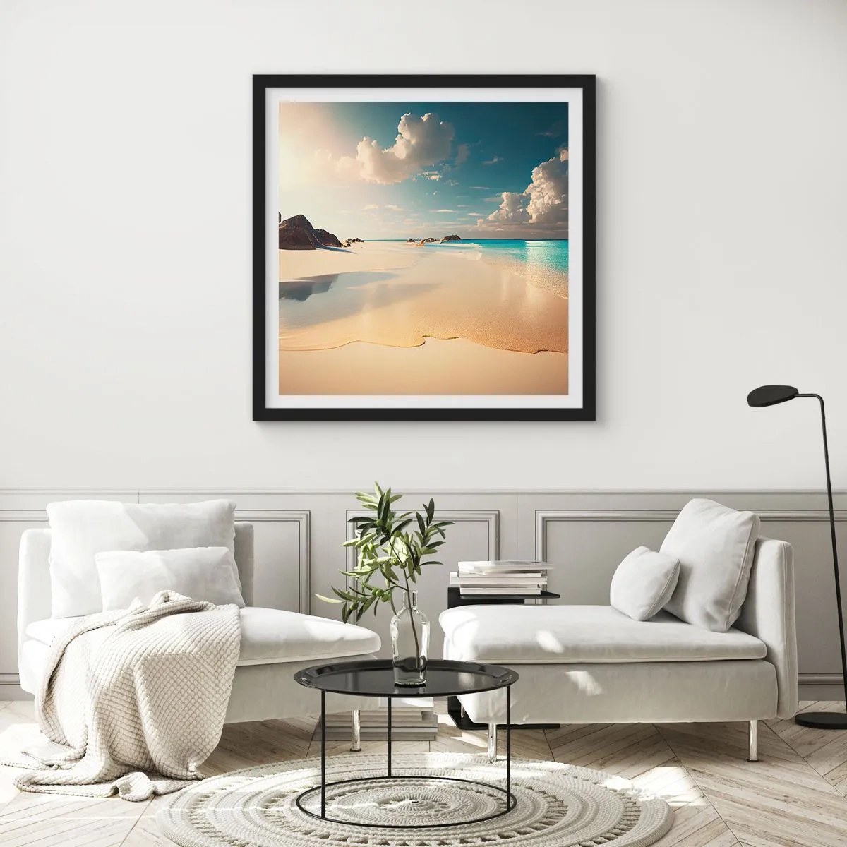 Poster în ramă neagră - O zi de vis - 30x30 cm