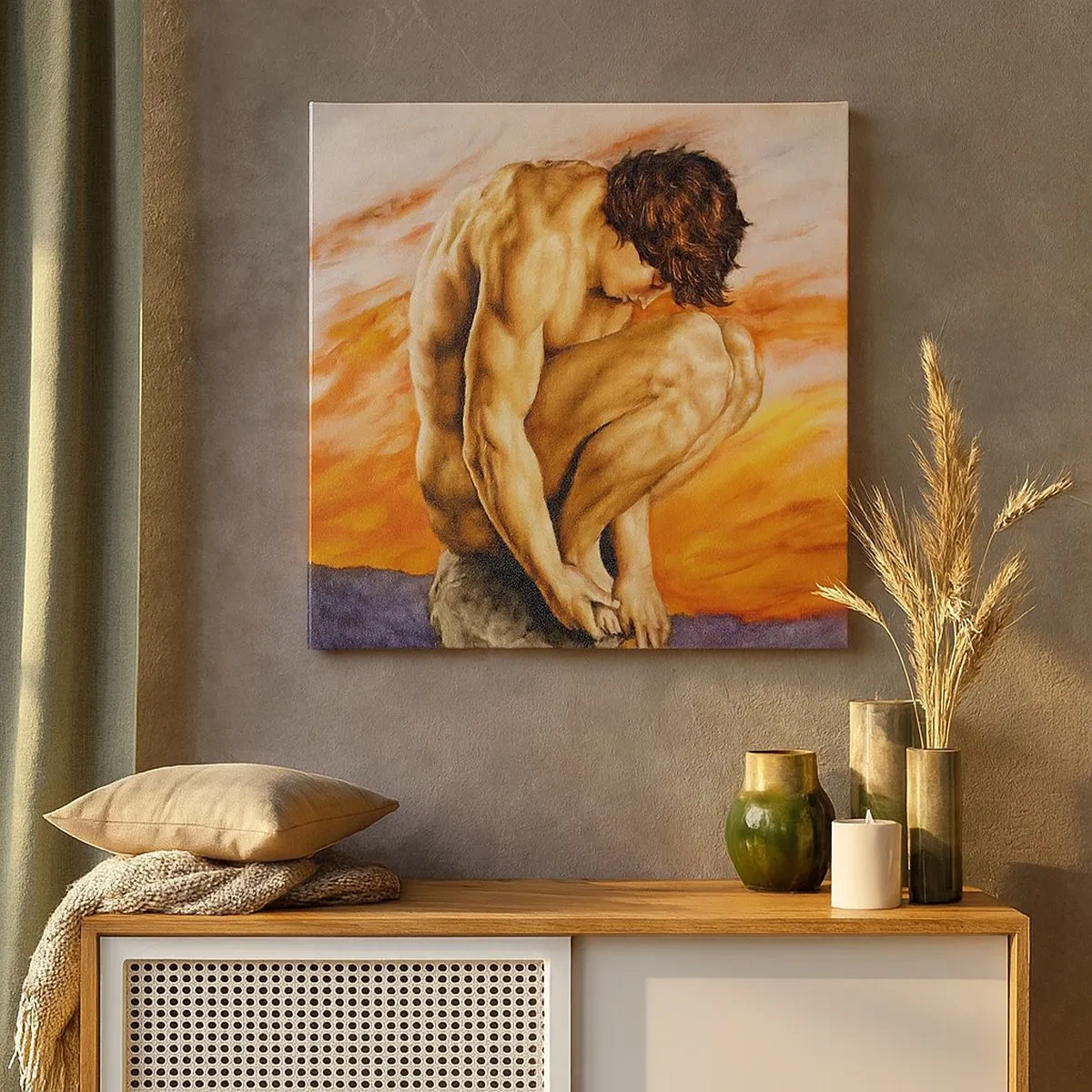 Tablou pe pânză - Ascultându-se pe sine - 30x30 cm