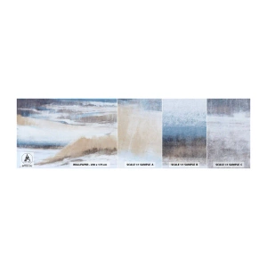 Mostră tapet autocolant Deluxe Sticker - Compoziție de iarnă - Iarnă, Bucată, Pastel - 100x30 cm