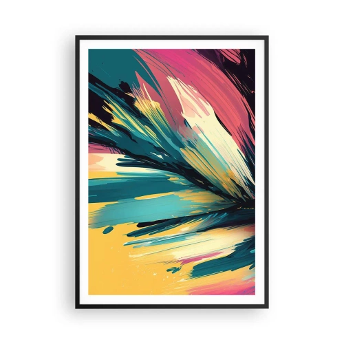 Poster în ramă neagră - Compoziția - o explozie de bucurie - 70x100 cm