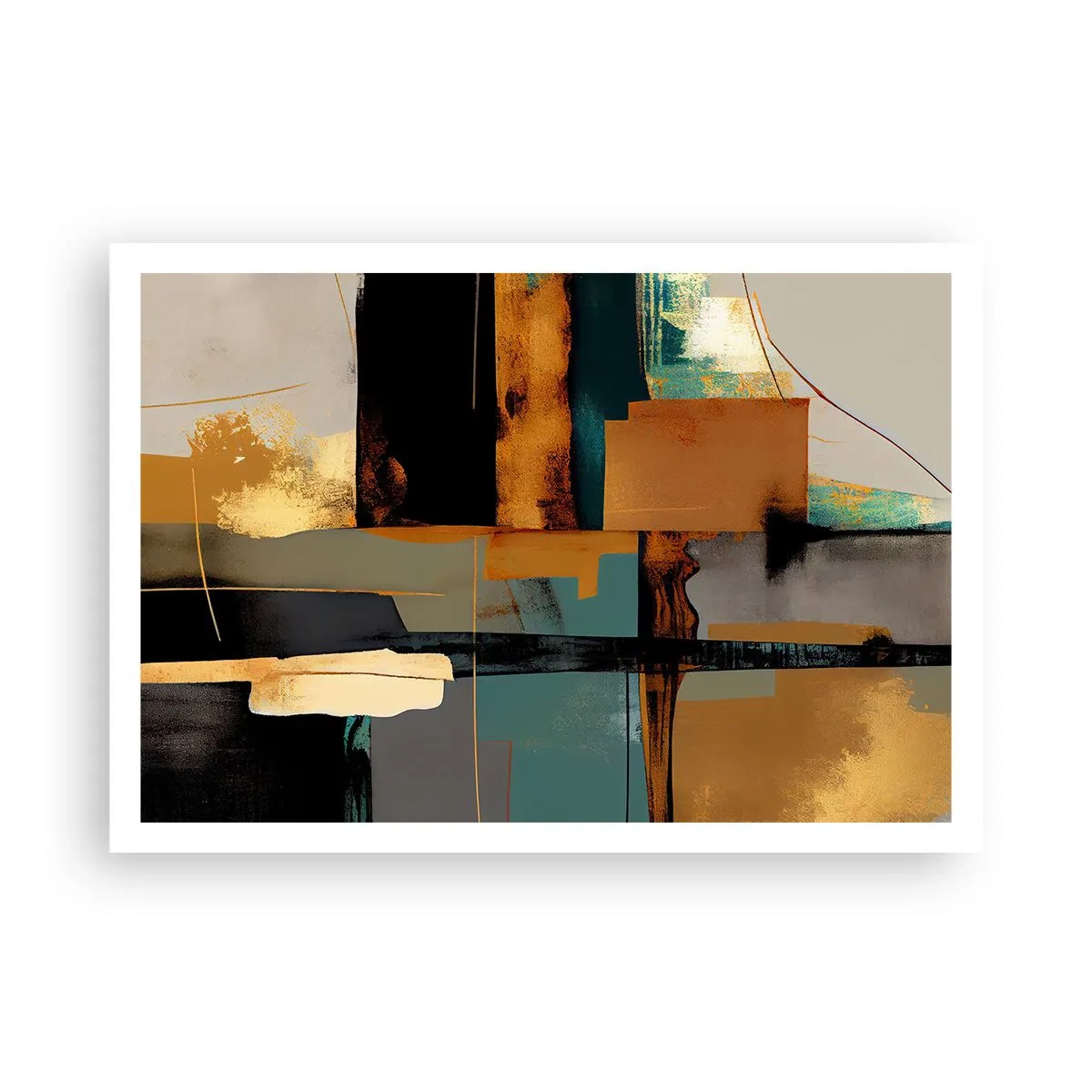 Poster - Abstracția - lumină și umbră - 100x70 cm