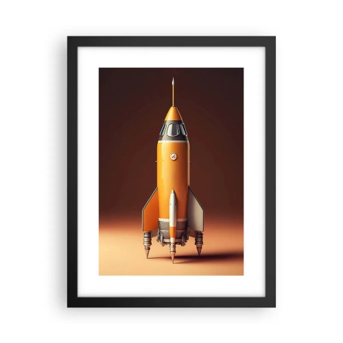 Poster în ramă neagră - Totul începe cu un vis - 30x40 cm