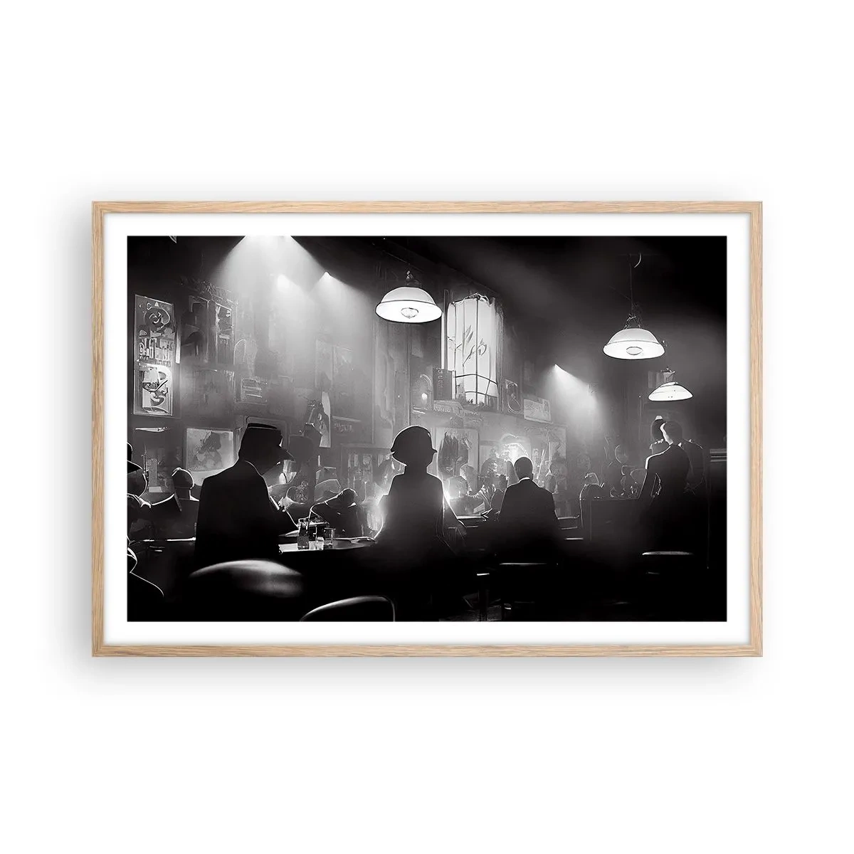 Poster în ramă de stejar deschis - În stil jazz - 91x61 cm
