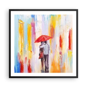 Poster în ramă neagră - Să plouă în continuare - 60x60 cm