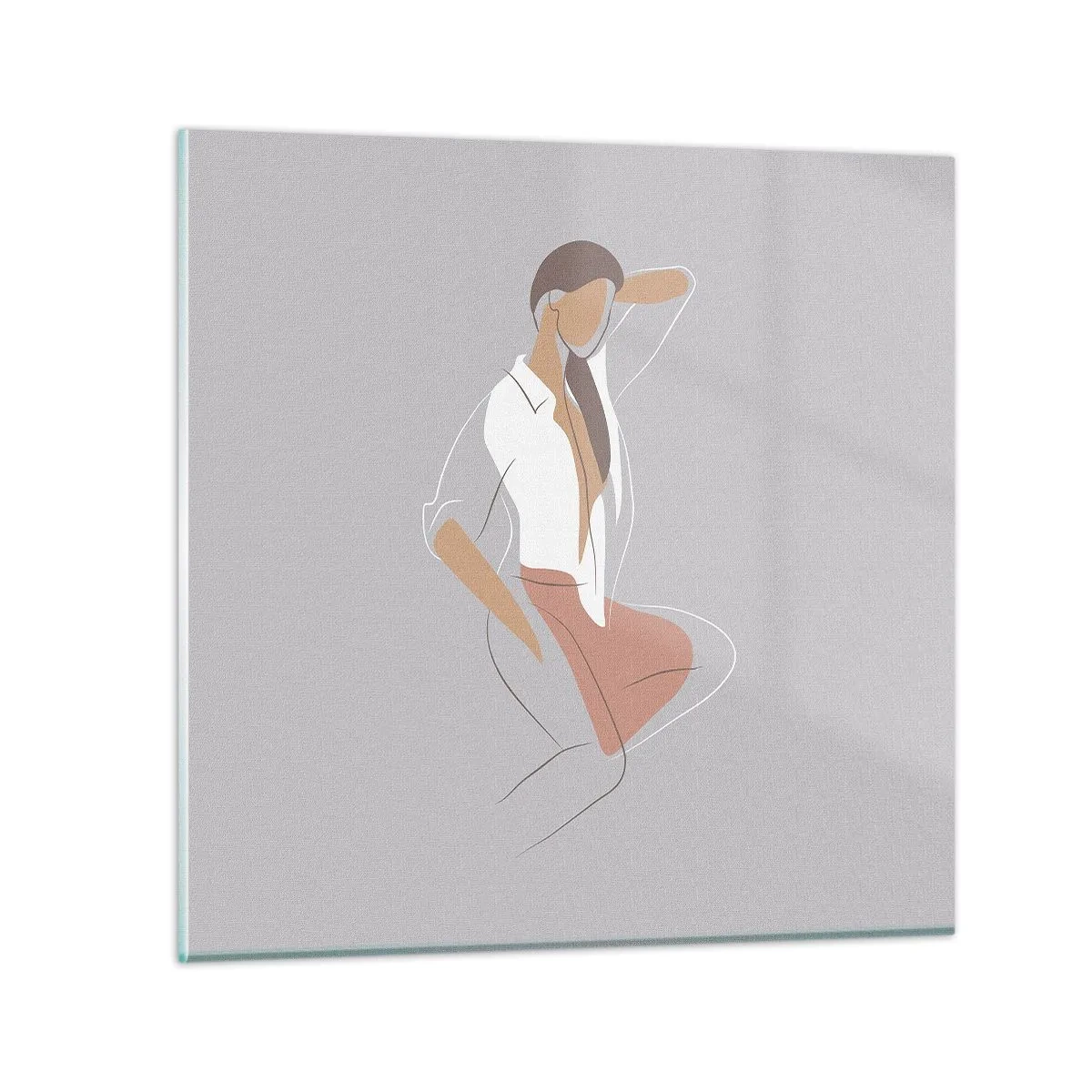 Tablou pe sticlă - Schiță de farmec - 60x60 cm