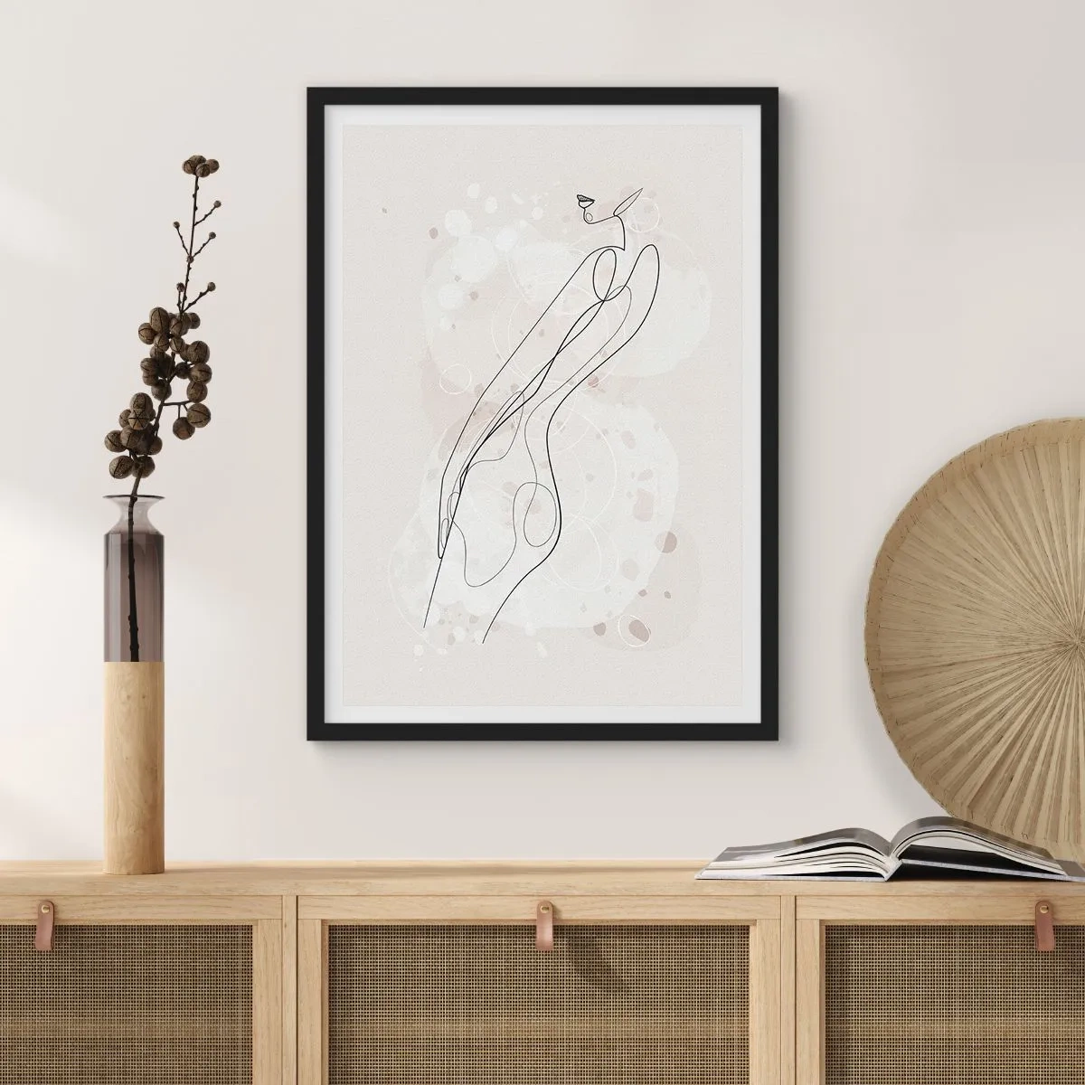 Poster în ramă neagră - Să rătăcești cu privirea - 61x91 cm