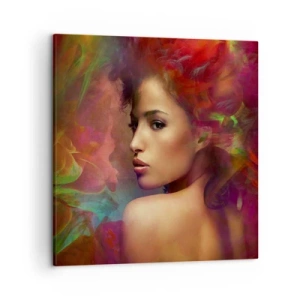 Tablou pe pânză - Mai frumoasă decât un curcubeu, delicată ca o ceață - 50x50 cm