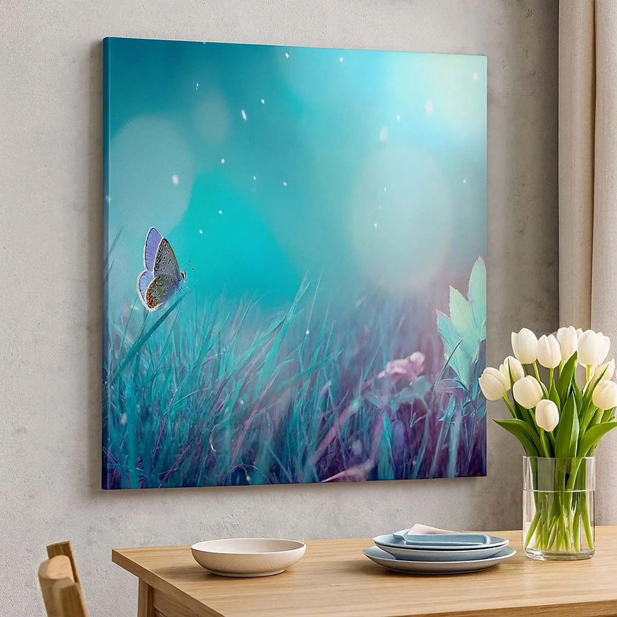 Tablou pe pânză - Viața secretă a luncii - 30x30 cm