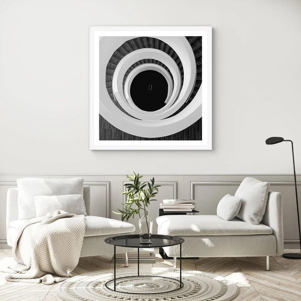 Poster în ramă albă - Până la miez - 30x30 cm