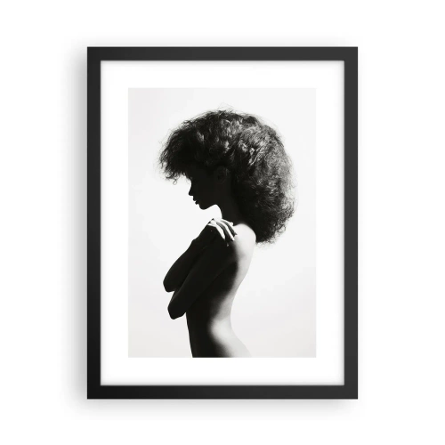 Poster în ramă neagră - Ca o floare pe o tulpină subțire - 30x40 cm