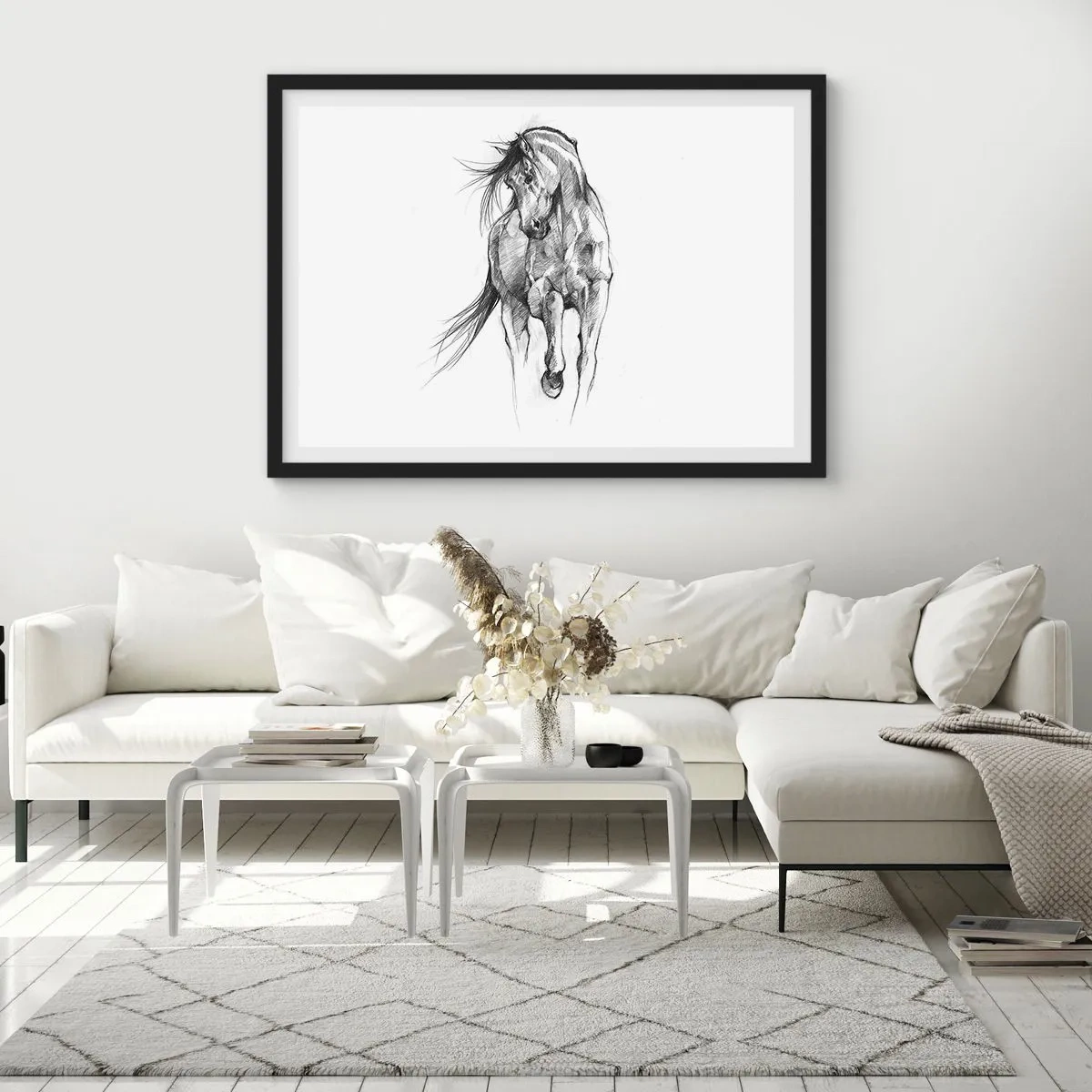 Poster în ramă neagră - Într-un trap grațios - 40x30 cm