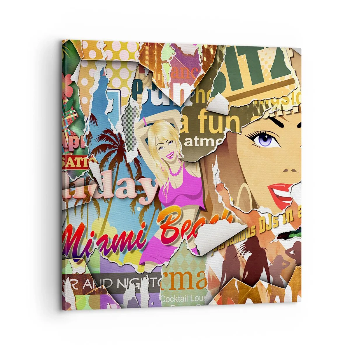 Tablou pe pânză - Flashback-uri de vacanță - 60x60 cm