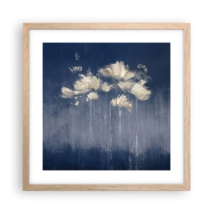 Poster în ramă de stejar deschis - Ca petalele în vânt - 40x40 cm