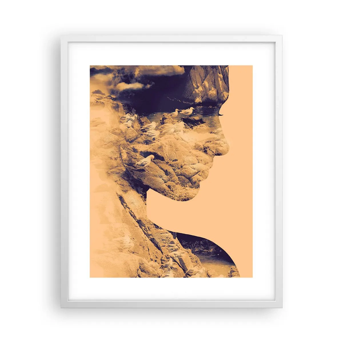Poster în ramă albă - Frumoasă prin natura - 40x50 cm