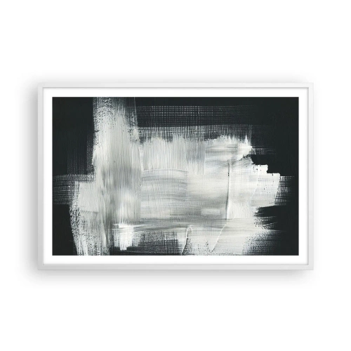 Poster în ramă albă - Țesut vertical și orizontal - 91x61 cm