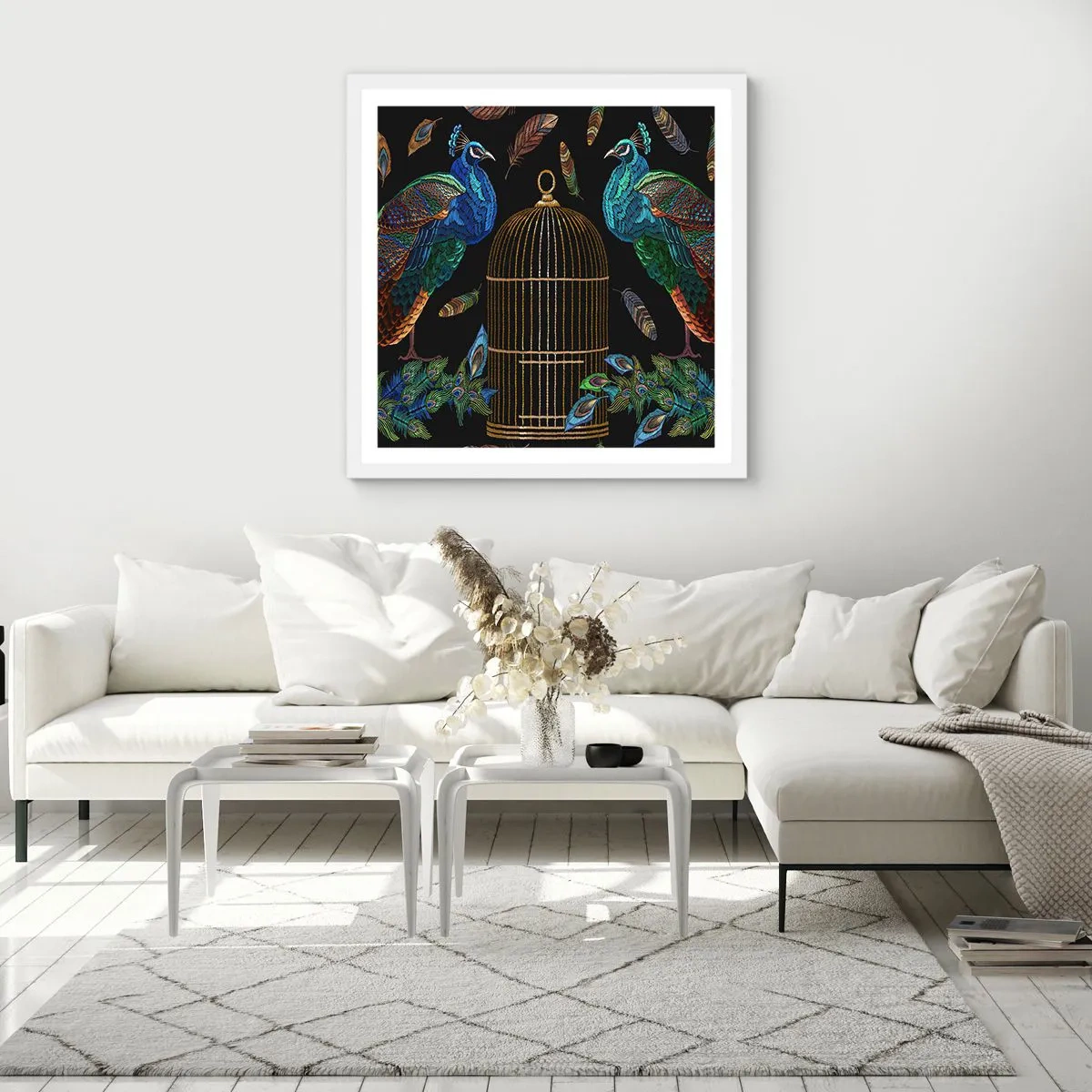 Poster în ramă albă - În veșmânt regal - 30x30 cm