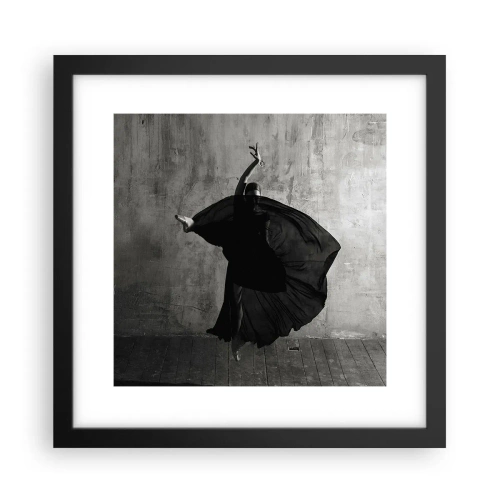 Poster în ramă neagră - Un pas pasional - 30x30 cm