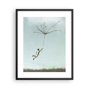 Poster în ramă neagră - Zmeuri, suflante, vânt - 40x50 cm