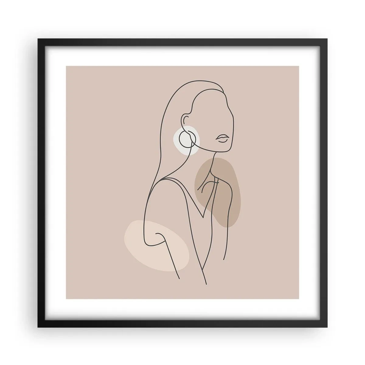 Poster în ramă neagră - Icoana fecioarei - 50x50 cm